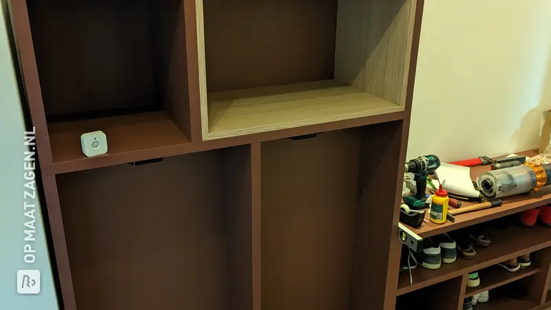 Homemade Hall Cabinet and Shoe Cabinet in Kallax Style, by Peter