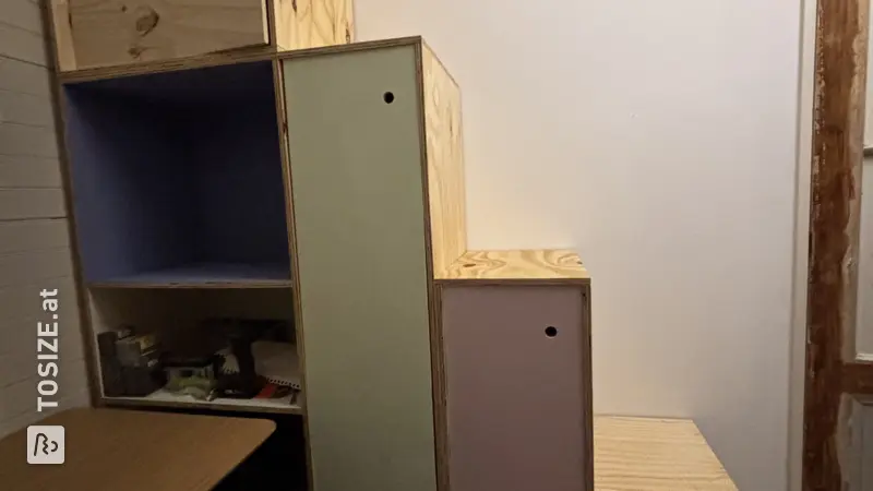 Attic Staircase Cupboard with Storage Options, by Welmoet
