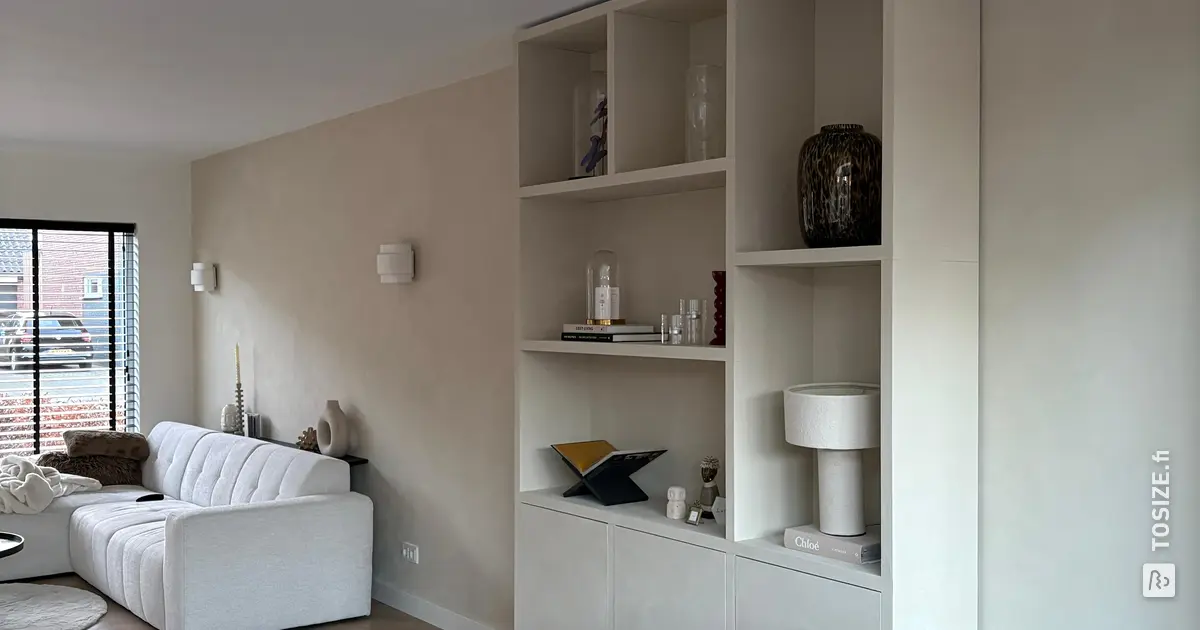 Stylish Japandi Shelving Unit: Eye-catcher Living Room | TOSIZE.fi