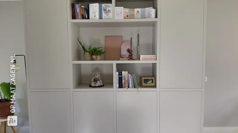 Spacious living room cabinet, painted in Subtle Stone, by Madeleine