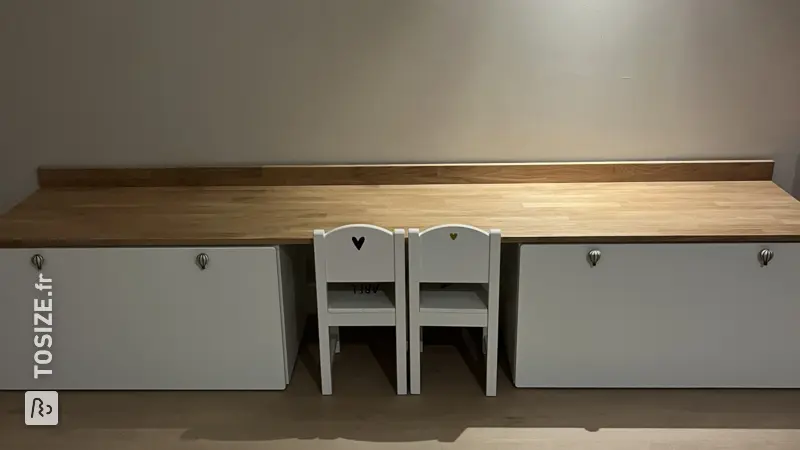 Children's desk and play corner with IKEA Smastad, by Sofie