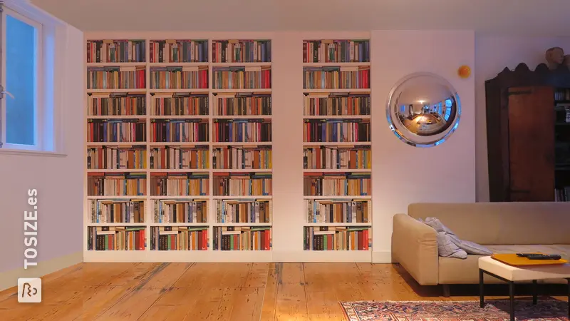 Preciosa librería para empotrar en pared plana, de Willem