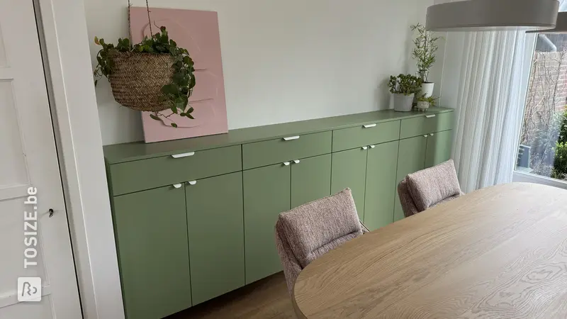Stylish Green Wall Cabinet for the Living Room, by Tom
