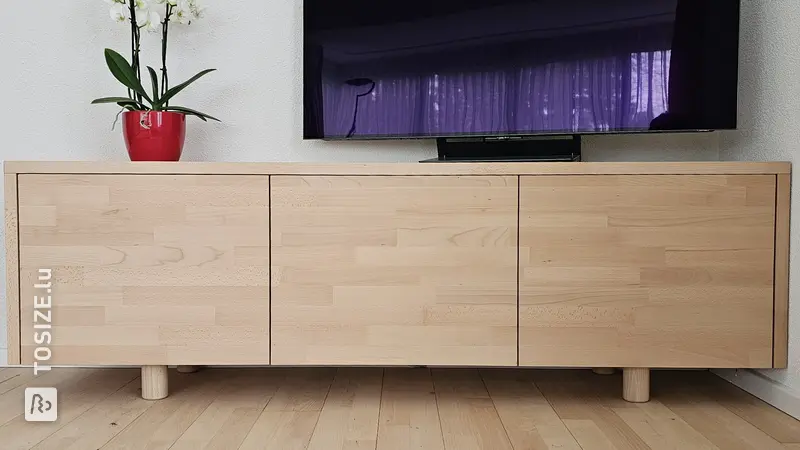 Making a DIY TV cabinet from solid beech panels, by Jan