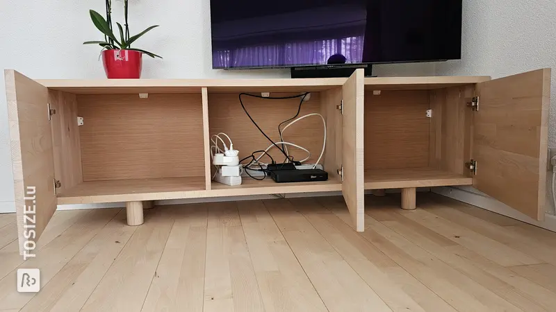 Making a DIY TV cabinet from solid beech panels, by Jan