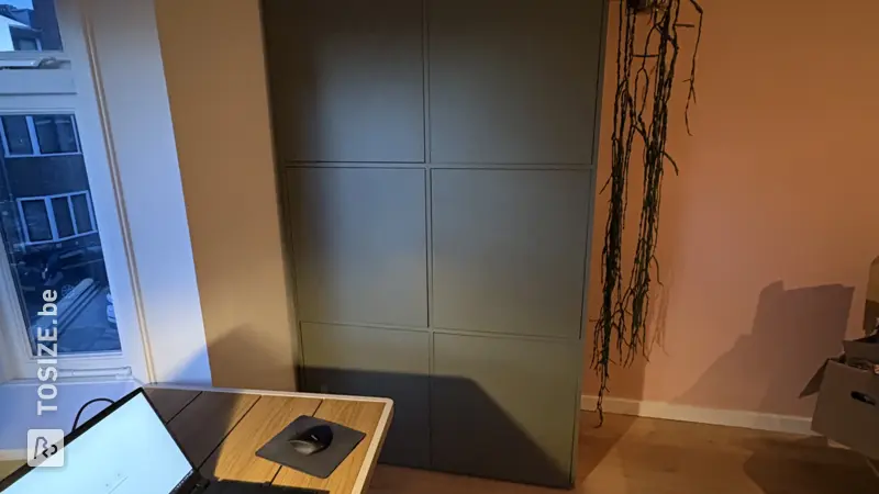 Stylish Green Compartment Cabinet for the Living Room, by Luuk