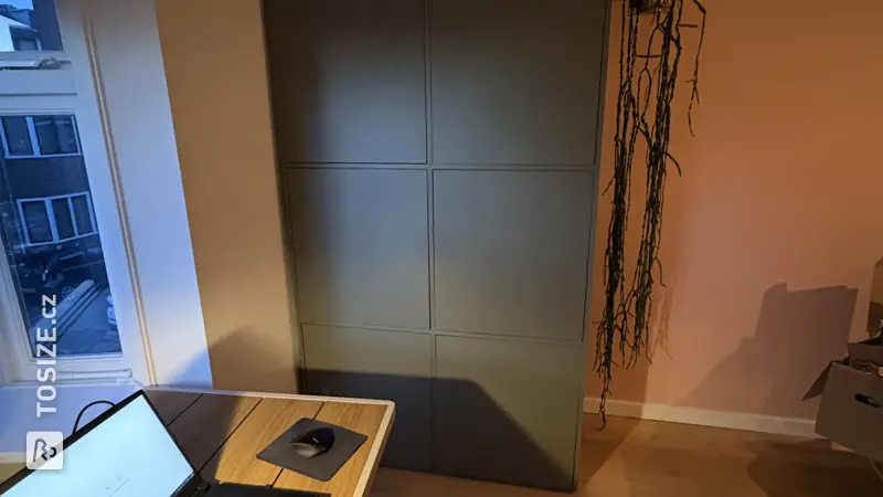 Stylish Green Compartment Cabinet for the Living Room, by Luuk