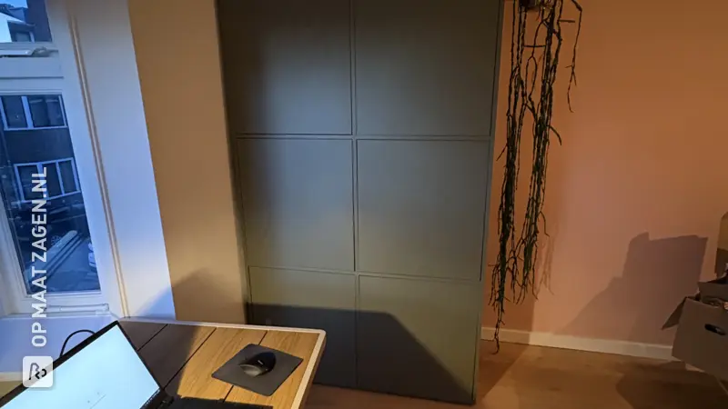 Stijlvolle Groene Vakkenkast voor de Woonkamer, door Luuk