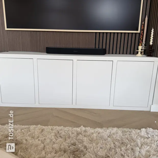 White sideboard with doors