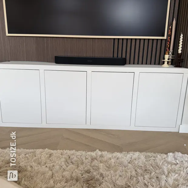 White sideboard with doors