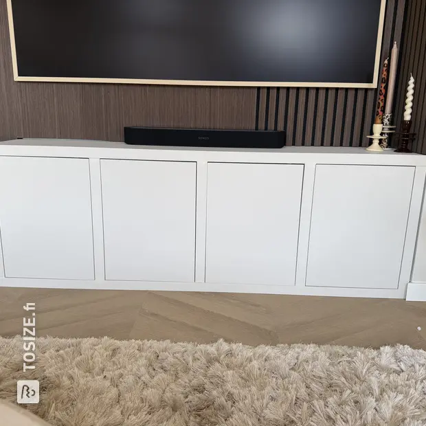 White sideboard with doors