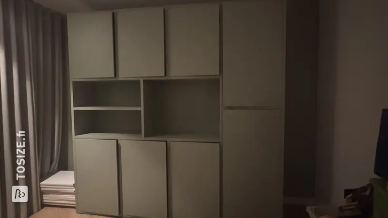 Stylish Living Room Wall Cabinet made of primed MDF, by Arjan
