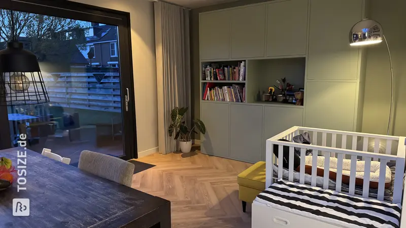 Stylish Living Room Wall Cabinet made of primed MDF, by Arjan