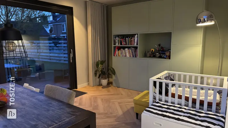 Stylish Living Room Wall Cabinet made of primed MDF, by Arjan