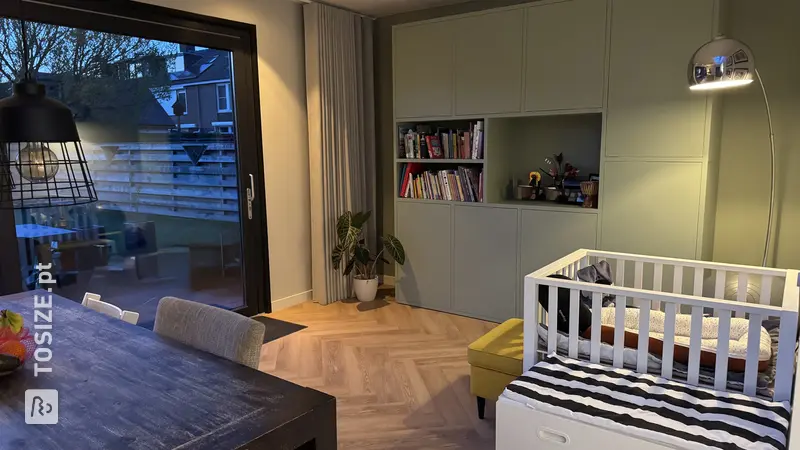 Stylish Living Room Wall Cabinet made of primed MDF, by Arjan
