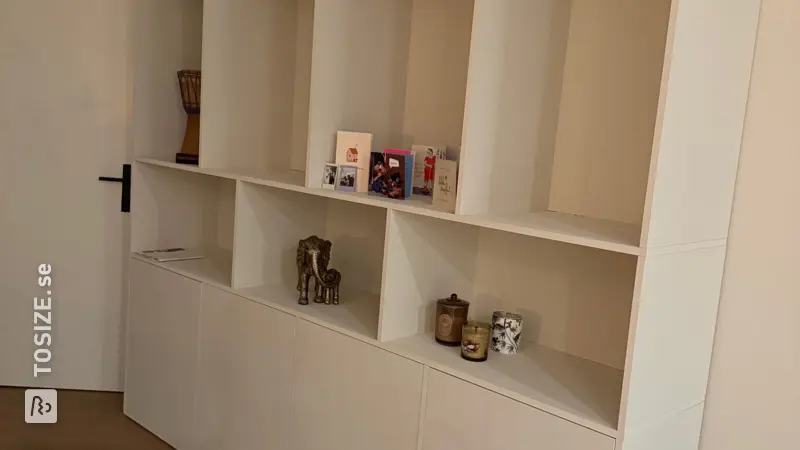 Stylish Living Room Compartment Cabinet in Singing Sand, by Rilana
