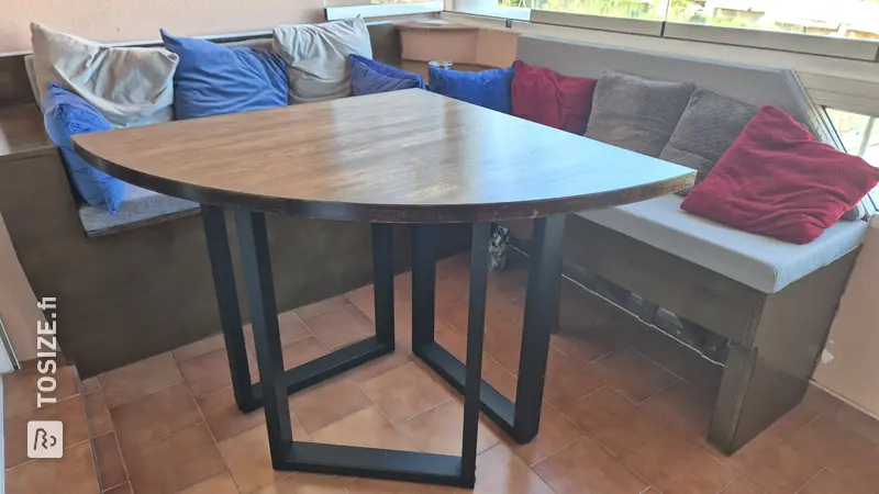 High Dining Table for Terrace: Perfect Corner Setup, by James