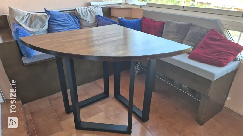 High Dining Table for Terrace: Perfect Corner Setup, by James