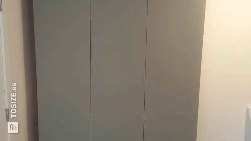 Integrated technology cabinet made of lacquered MDF, by Stijn
