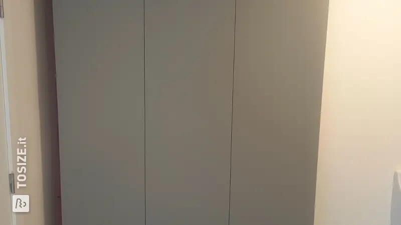 Integrated technology cabinet made of lacquered MDF, by Stijn