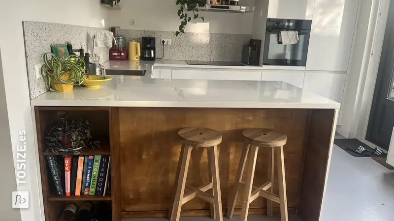 Beautiful Wooden Kitchen Bar and Compartment Cabinet, by Doris