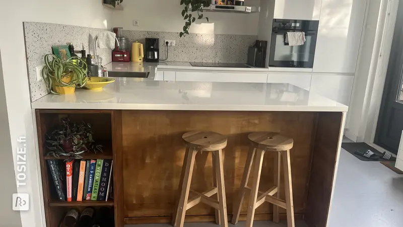 Beautiful Wooden Kitchen Bar and Compartment Cabinet, by Doris