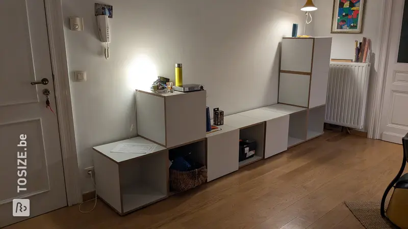 Modulaire kubusvormige dressoir, van Thomas