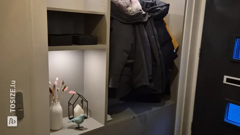 Stylish Hallway Closet in Dark Ecru, by Kim