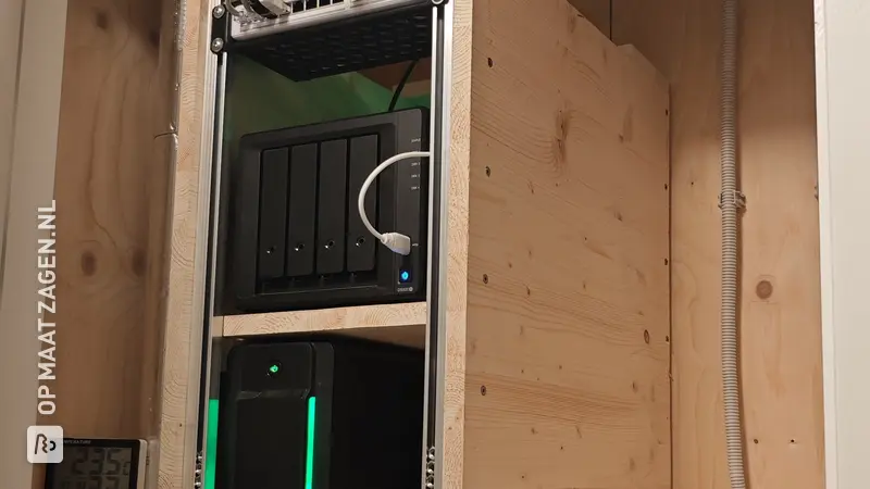 Self-build Patch Cabinet in the Meter Box, by Berend