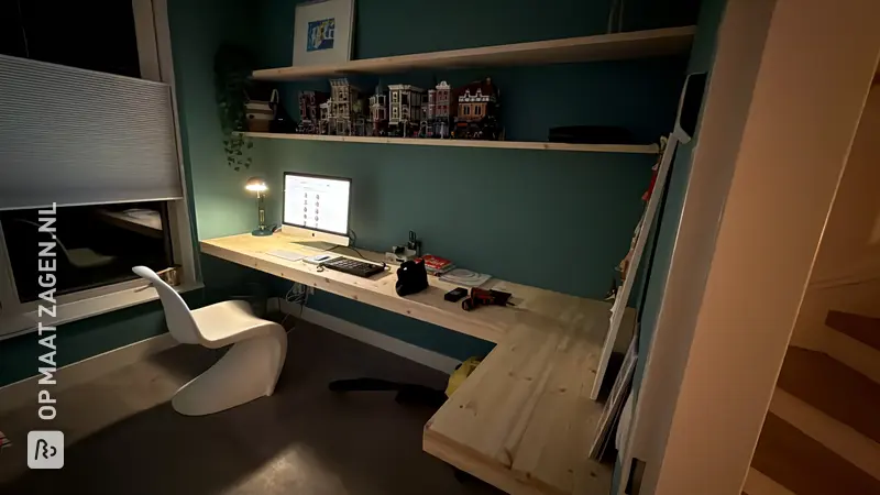 Floating Desk with Bookshelves, by the Jansen Family
