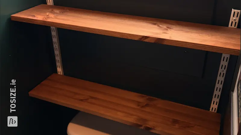 Beautiful Stained Wooden Shelves DIY, by Derek