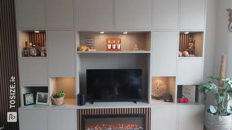 Large Wall Cabinet with Fireplace, by Annet