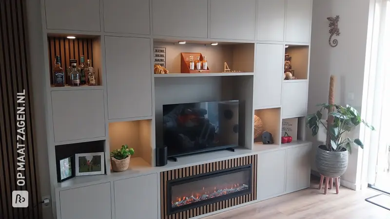 Large Wall Cabinet with Fireplace, by Annet