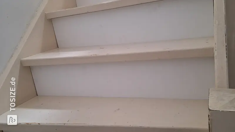 Closing off an open staircase for extra safety, by Amy