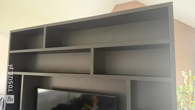 Stylish Cinewall TV Cabinet in Elegant Black, by Justin