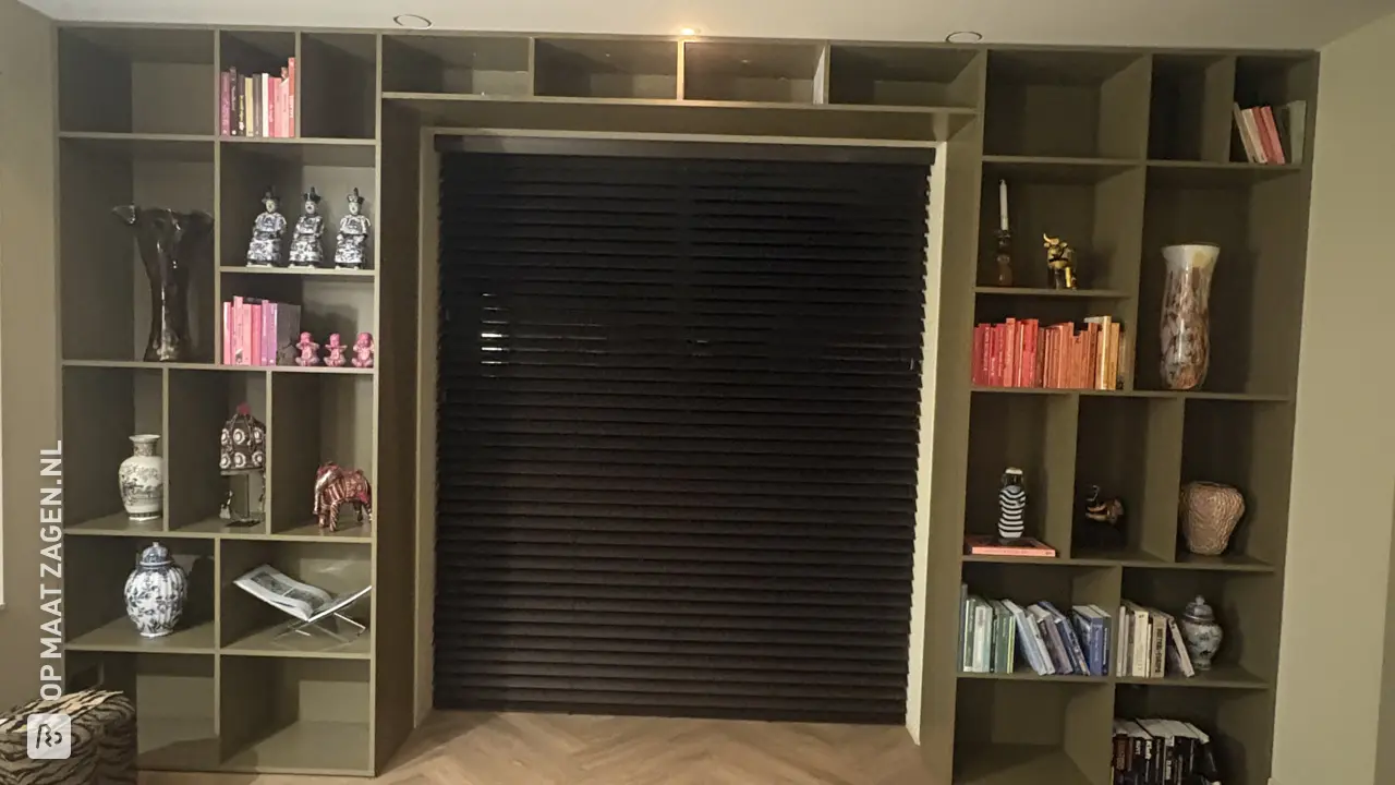Homemade compartment cabinet for the living room as a surround, by Janna