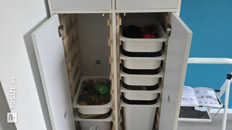Ikea Trofast Hack: Mounting system for high-part TV cabinet, by Karen