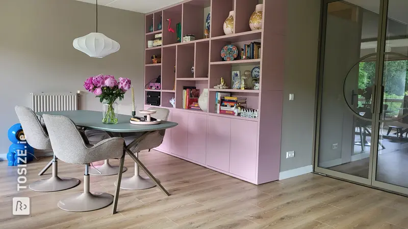 Homemade Pink Display Cabinet for the Living Room, by Lisa