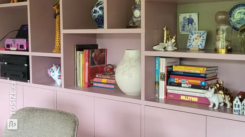 Homemade Pink Display Cabinet for the Living Room, by Lisa