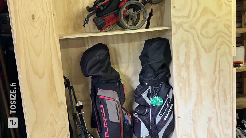 Robust Garage Cabinet for Golf Sets, by Erno