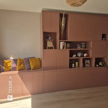 DIY Compartment Unit and Bench for the Living Room, by Eveline