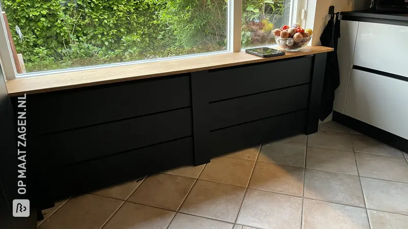 Stijlvolle Radiator Ombouw van MDF Zwart V313, door Harry