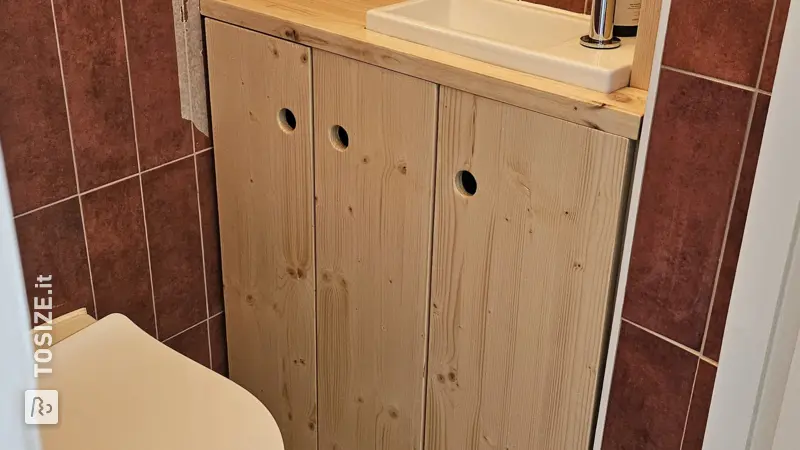 Homemade Toilet Vanity Cabinet Surround, by Jurriën