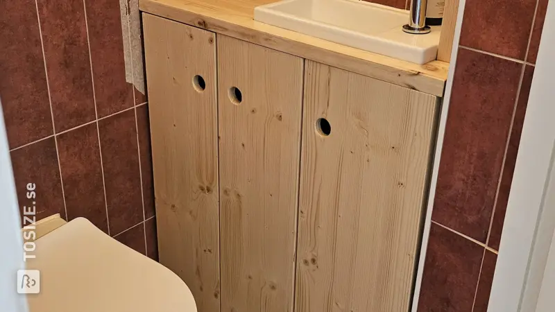Homemade Toilet Vanity Cabinet Surround, by Jurriën