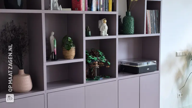 Stylish Mild Lilac Compartment Cabinet for the Living Room, by G&M