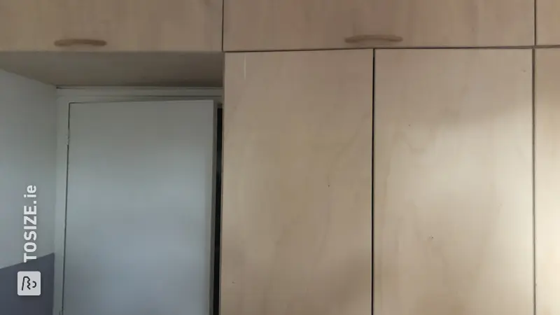 Stylish Wardrobe with Plywood Cabinet Doors, by Erik