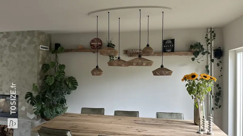 Lampe de plafond à faire soi-même pour le salon, par Ellen