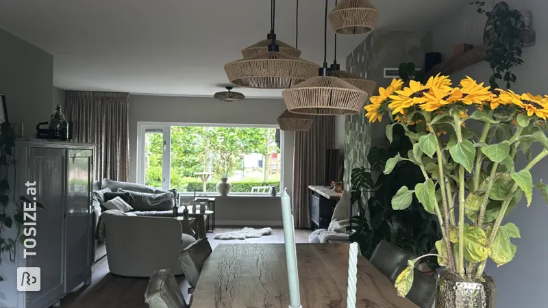 DIY Ceiling Lamp for the Living Room, by Ellen