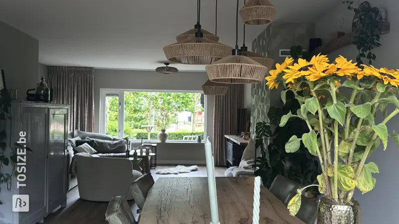Lampe de plafond à faire soi-même pour le salon, par Ellen