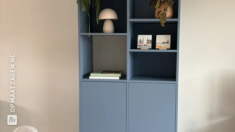 Blue MDF Living Room Cabinet in Frozen Blueberry, by Nancy